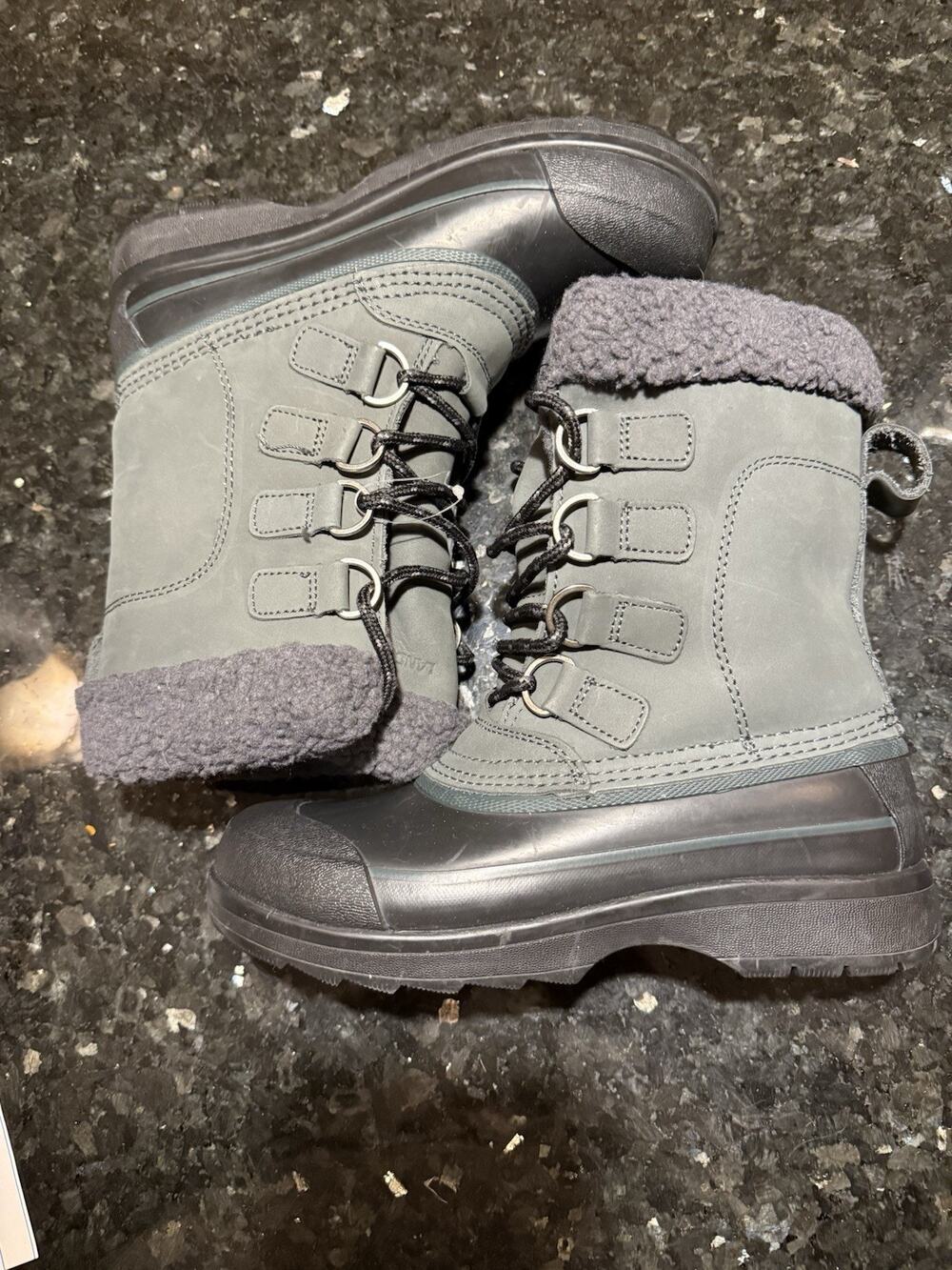 Lands End Faux Fur Lined Women’s Grey Snow Boots Size 8New